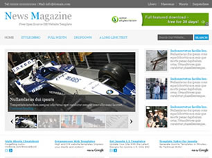 News Magazine Free Website Template