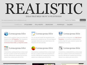 Realistic Free Website Template