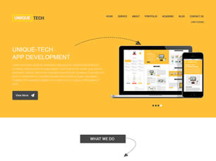 Unique Tech Free Website Template