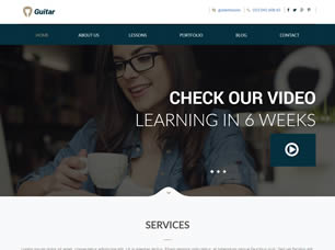 Guitar School Free Website Template